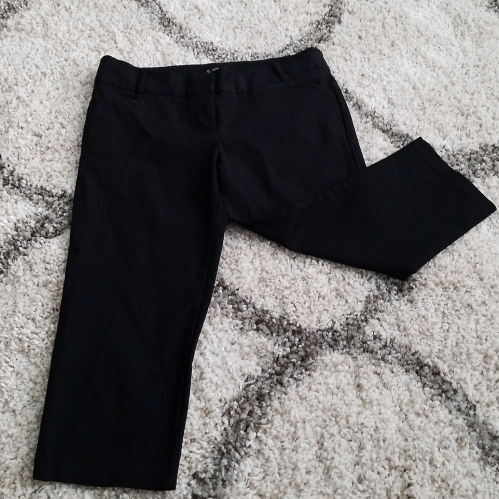 Black dress pants capris cropped Large